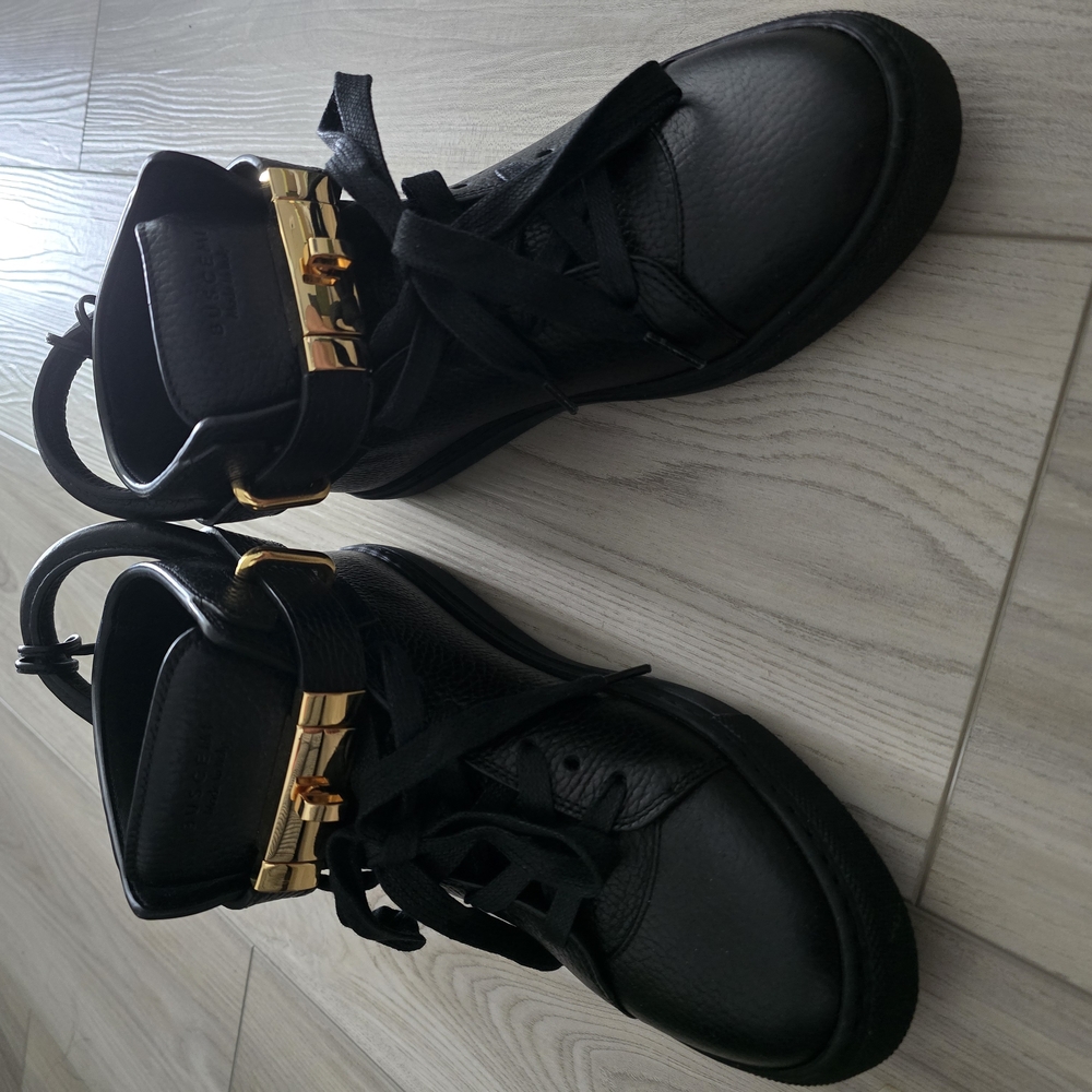 Black Sneakers with Gold Accents - Picture 2 of 6